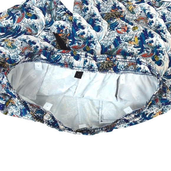 Culprit‎ ‘Shark Attack’ Men’s Swim Trunks, Size XL - Picture 5 of 8